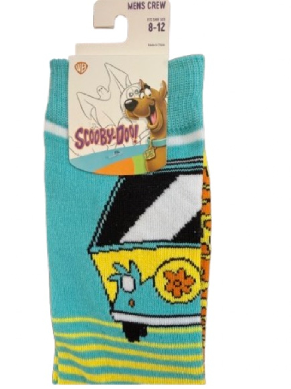 Bioworld Scooby-Doo Crew Socks in Yellow, Aqua & Gray